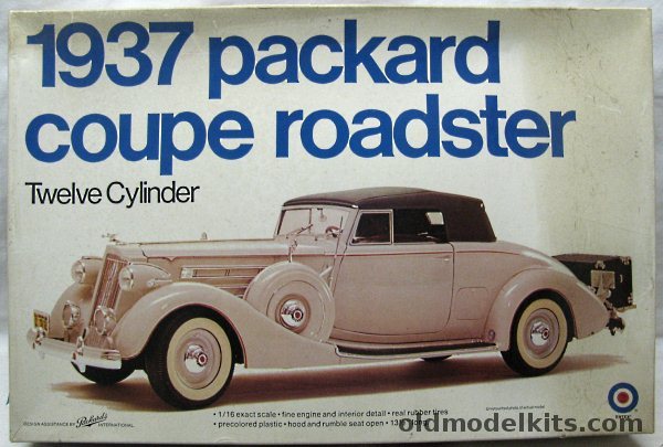 Entex 1/16 1937 Packard Twelve Cylinder Coupe-Roadster, 8499 plastic model kit